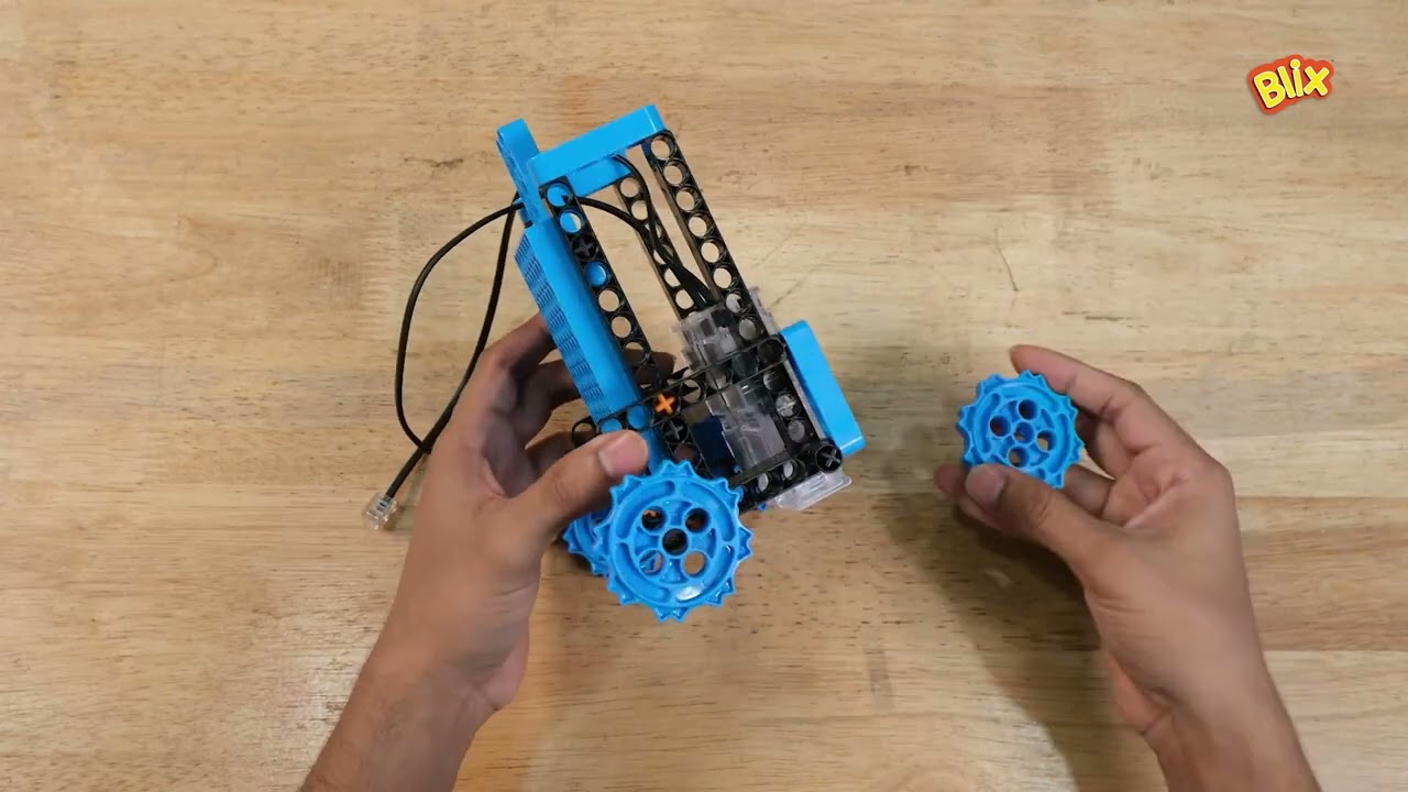 RC Rover track-driven model in action
